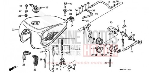 SERBATOIO CARBURANTE/POMPA CARBURANTE VT1100C2X di 1999